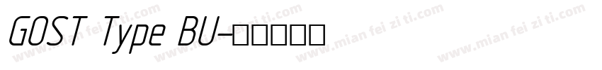 GOST Type BU字体转换